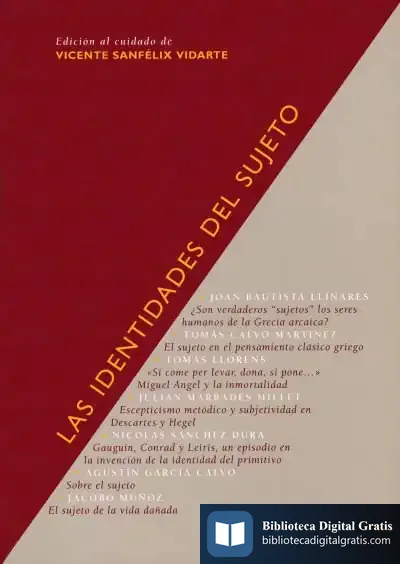 Descargar Las Identidades Del Sujeto