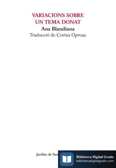 Descargar Variacions Sobre Un Tema Donat de Ana Blandiana