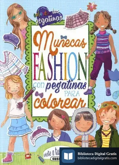 Descargar Muñecas Fashion Con Pegatinas Para Colorear