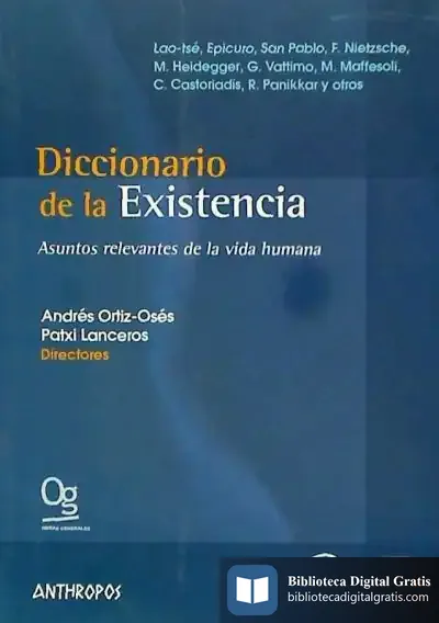 Descargar Diccionario De La Existencia de José Antonio Fernández Avilés
