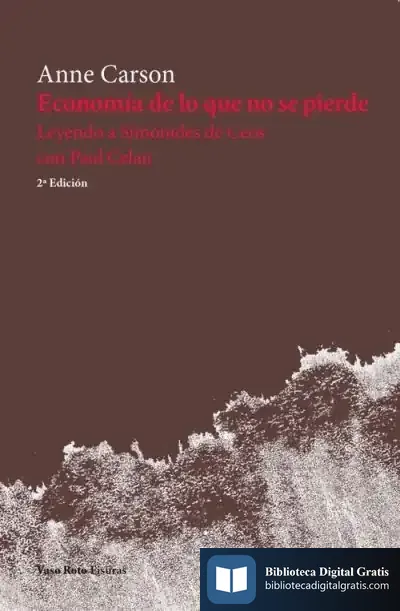 Descargar Econom?A De Lo Que No Se Pierde de Anne Carson