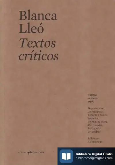 Descargar Textos Cr?Ticos #12 de Blanca Lleó