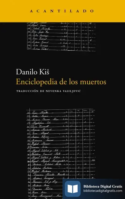 Descargar Enciclopedia De Los Muertos de Danilo Kis