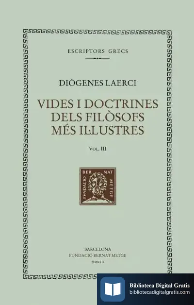 Descargar Vides I Doctrines Dels Fil.Sofs Més Il·Lustres (Vol. Iii) de Diógenes Laercio