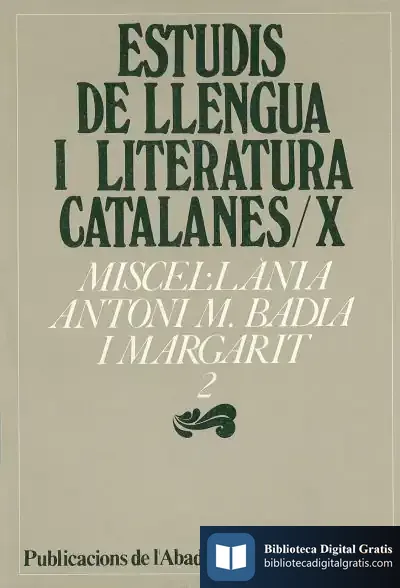 Descargar Miscel·Lània Antoni M. Badia I Margarit, 2