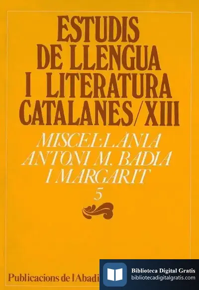 Descargar Miscel·Lània Antoni M. Badia I Margarit, 5