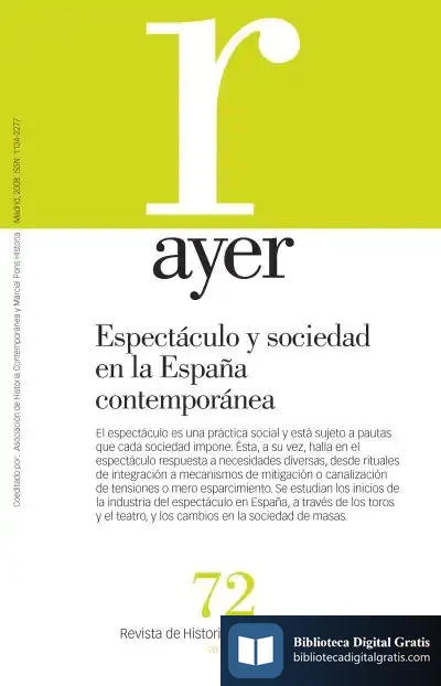 Descargar Espectáculo Y Sociedad En La España Contemporánea de Santiago Burbano de Ercilla