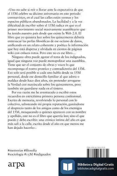 Descargar Memorias Y Libelos Del 15M de Ernesto Castro Córdoba