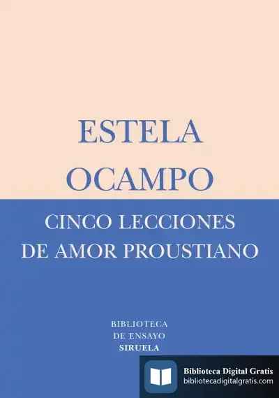 Descargar Cinco Lecciones De Amor Proustiano