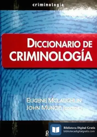Descargar Diccionario De Criminología de Pedro Olaya Burgos