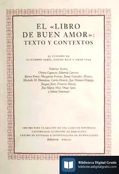 Descargar Libro De Buen Amor: Texto Y Contextos, El