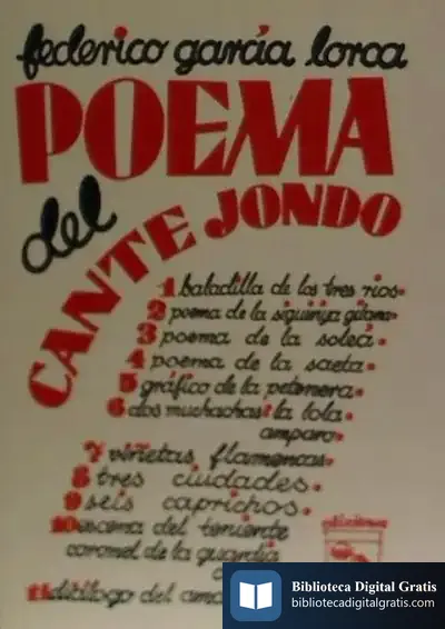 Descargar Poemas Del Cante Jondo Facsimil de Federico García Lorca