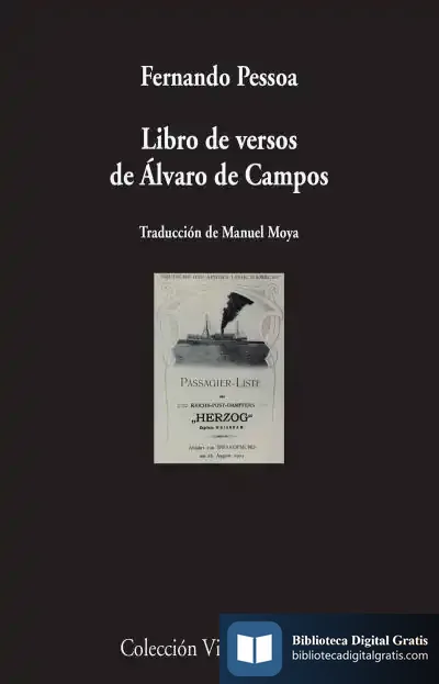 Descargar Libro De Versos De Álvaro De Campos