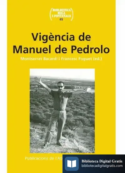 Descargar Vigència De Manuel De Pedrolo de Francesc Foguet I Boreu