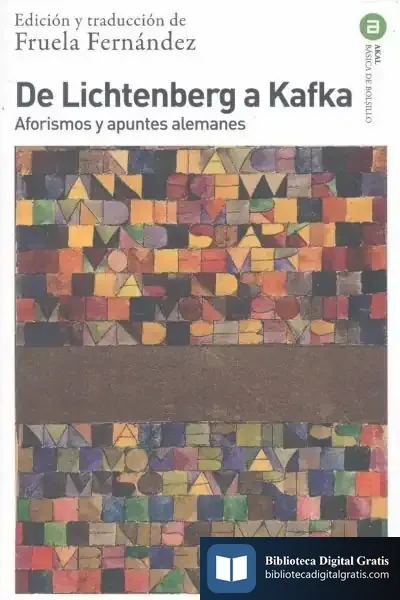 Descargar De Lichtenberg A Kafka de Joaquín García Roca