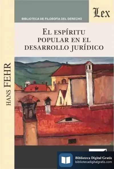 Descargar Espiritu Popular En El Desarrollo Juridico, El