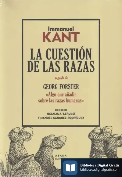 Descargar La Cuestión De Las Razas de Immanuel Kant