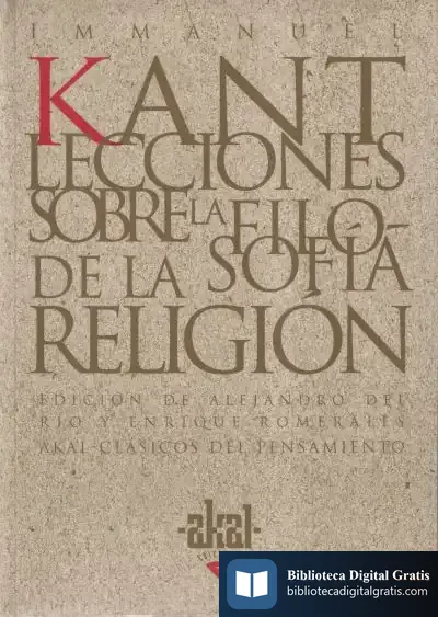 Descargar Lecciones Sobre La Filosofía De La Religión de Immanuel Kant