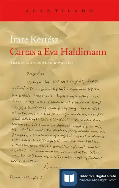 Descargar Cartas A Eva Haldimann de Imre Kertész