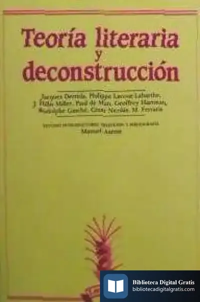 Descargar Teoría Literaria Y Deconstrucción