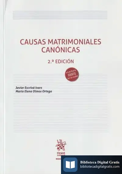 Descargar Causas Matrimoniales Canónicas 2ª Edición de Javier Escribá Ivars
