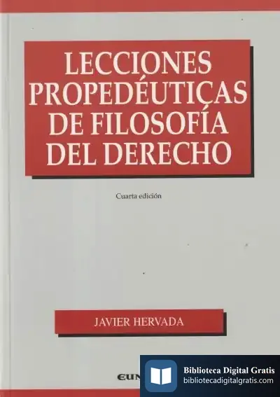 Descargar Lecciones Propedéuticas De Filosofía Del Derecho