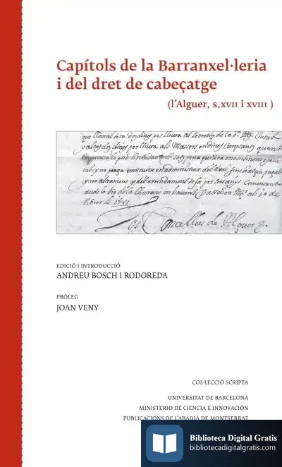 Descargar Capítols De La Barranxel·Leria I Del Dret De Cabeçatge