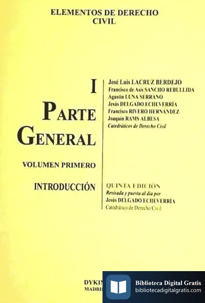 Descargar Elementos De Derecho Civil I. Parte General. Volumen 1. Introducción de Joaquín J. Rams Albesa
