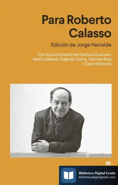 Descargar Para Roberto Calasso