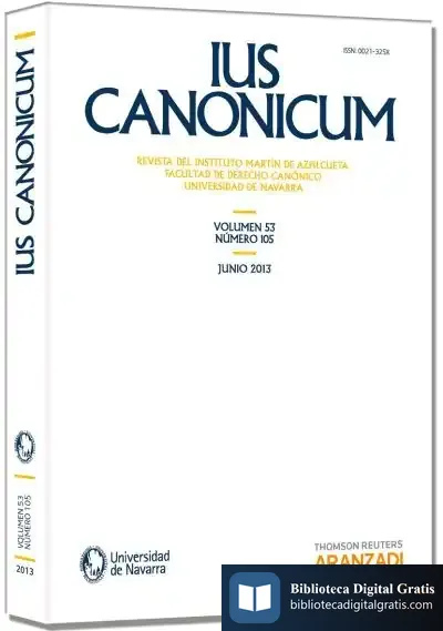 Descargar Ius Canonicum (Vol 53, Nº 105) 2013