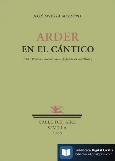 Descargar Arder En El Cántico de José Iniesta Maestro