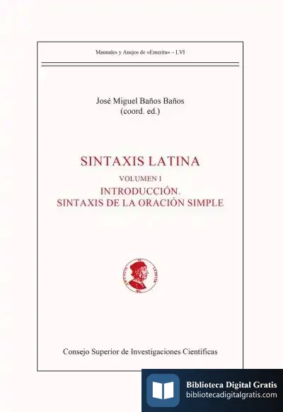 Descargar Sintaxis Latina (2 Vols.) de José Miguel Baños Baños