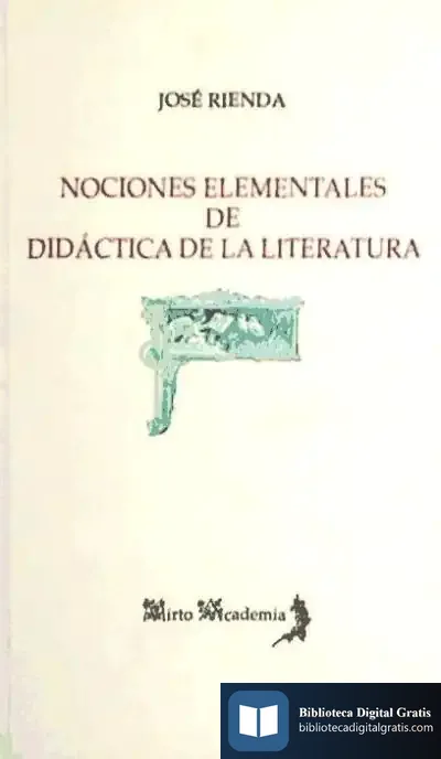 Descargar Nociones Elementales De Didactica De La Literatura