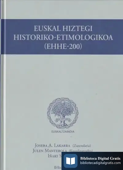 Descargar Euskal Hiztegi Historiko Etimologikoa