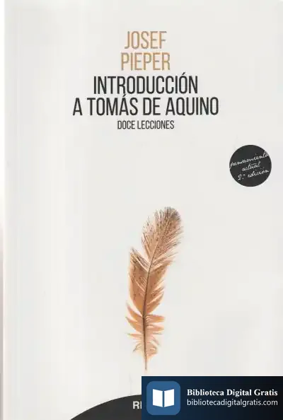 Descargar Introducción A Tomás De Aquino de Josef Pieper