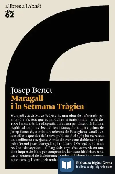 Descargar Maragall I La Setmana Tràgica de Josep Benet