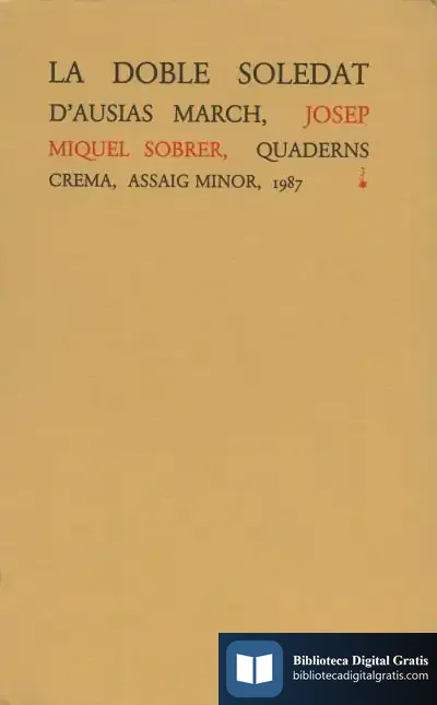Descargar La Doble Soledat D'Ausiàs March