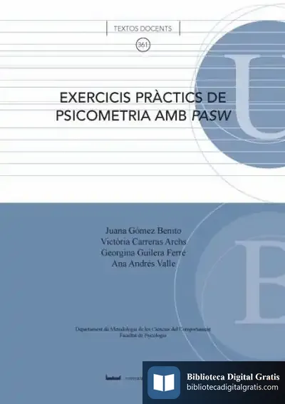 Descargar Exercicis Pràctics De Psicometria Amb Pasw de Abel Paz