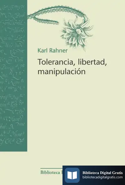 Descargar Tolerancia, Libertad, Manipulación de Karl Rahner