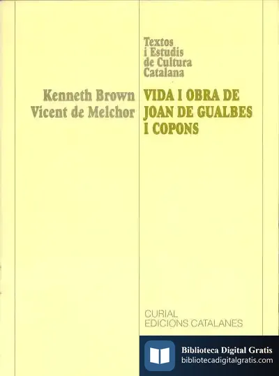Descargar Vida I Obra De Joan De Gualbes I Copons
