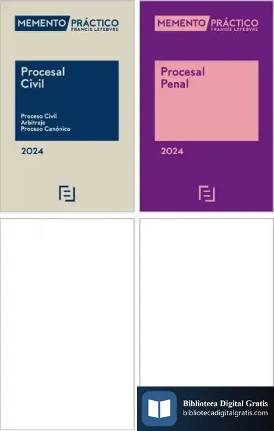 Descargar Pack Memento Práctico Procesal Civil + Procesal Penal 2024 de Lefebvre