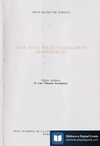 Descargar Aita Juan Mateo Zabalaren Sermoiak (I)