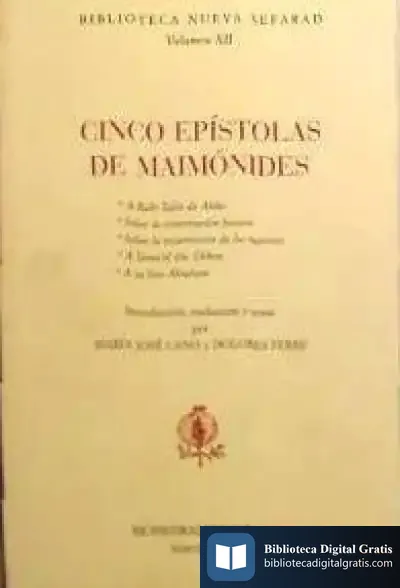 Descargar Cinco Epístolas De Maimónides de Maimónides
