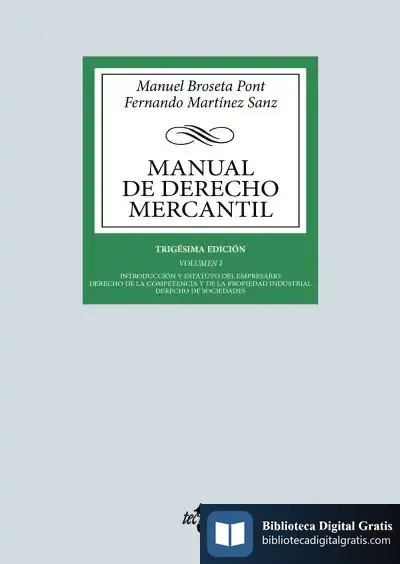 Descargar I.Manual De Derecho Mercantil de Manuel Broseta Pont