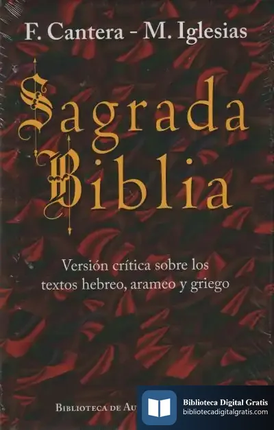 Descargar Sagrada Biblia (Cantera-Iglesias) de Dama Sarashina