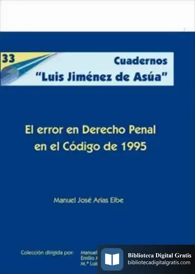 Descargar El Error En Derecho Penal En El Código De 1995