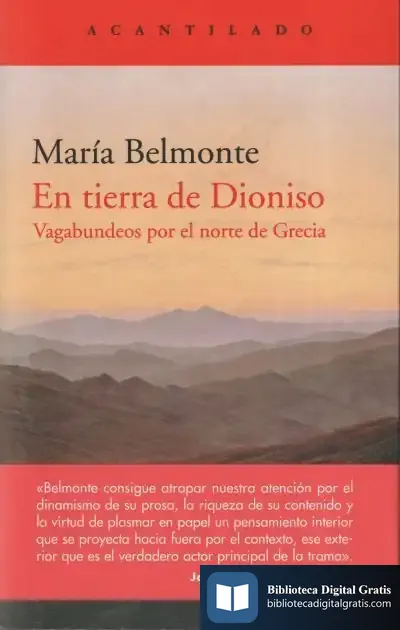 Descargar En Tierra De Dioniso de María Belmonte