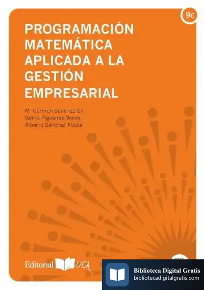 Descargar Programación Matemática Aplicada A La Gestión Empresarial de Maria del Carmen Sánchez Gil