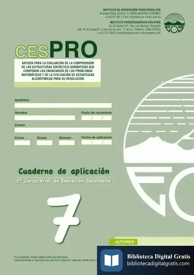 Descargar Cespro. Cuaderno 7 de María del Rosario Martínez Arias