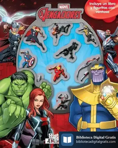 Descargar Los Vengadores. Historias Animadas Libro Con 10 Figuritas de Marvel